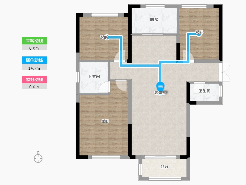 湖南省-长沙市-金塘家园-102.78-户型库-动静线