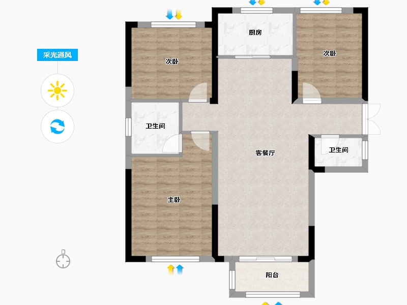 湖南省-长沙市-金塘家园-102.78-户型库-采光通风