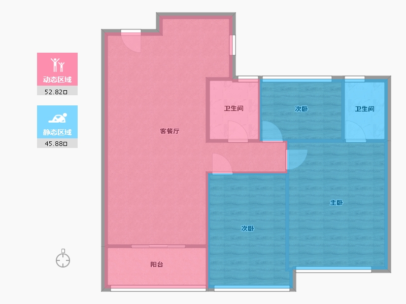 浙江省-杭州市-城中府-93.00-户型库-动静分区