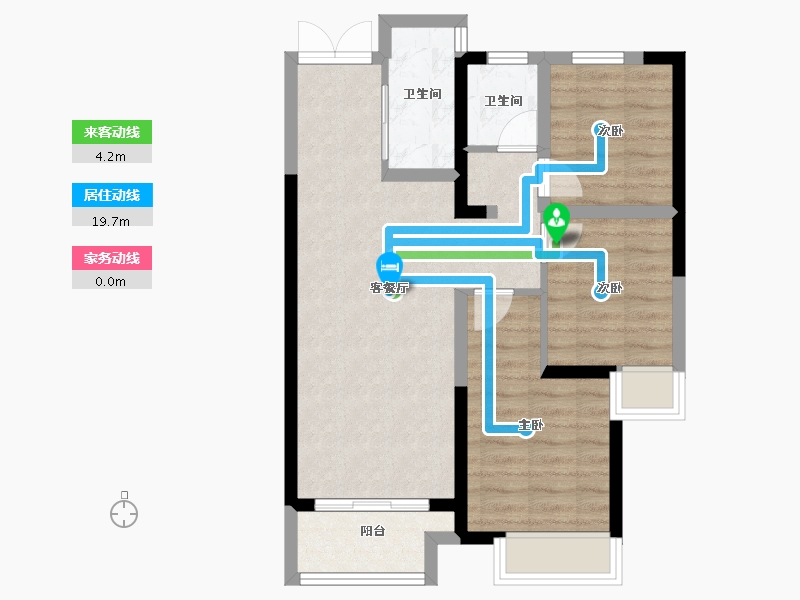 河南省-郑州市-阳光城-11号院-80.80-户型库-动静线