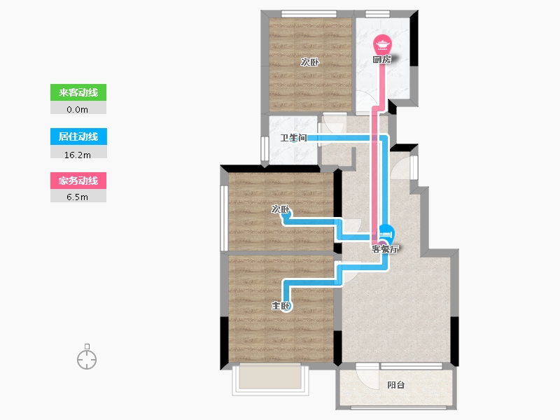 河北省-张家口市-中铁益书苑-76.00-户型库-动静线