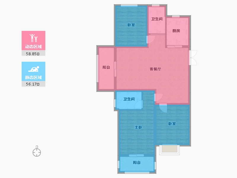 河南省-开封市-鼎立国际城-102.40-户型库-动静分区