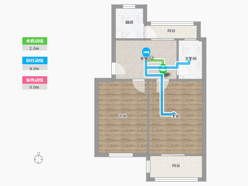 江苏省-南通市-城南新村-55.00-户型库-动静线