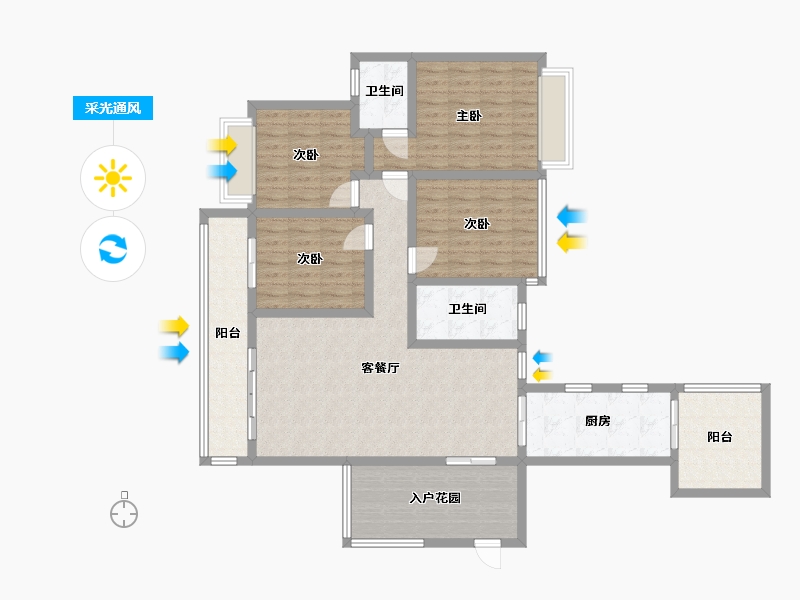 广东省-韶关市-永乐城-118.40-户型库-采光通风