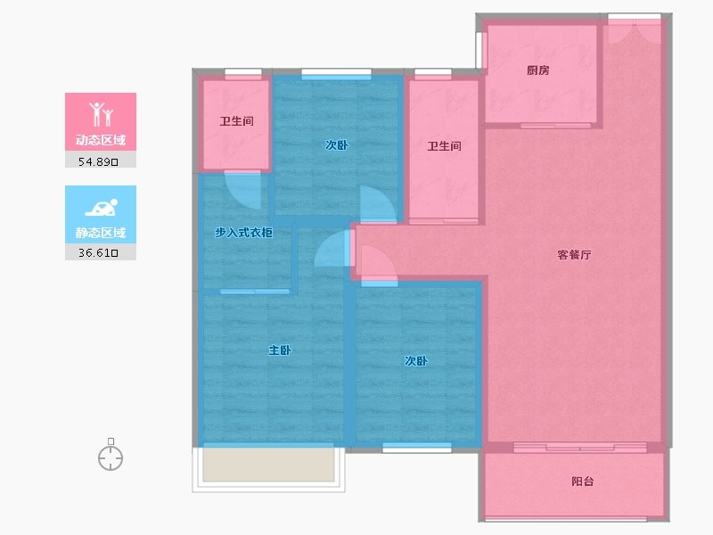 河南省-信阳市-玖龙府-89.00-户型库-动静分区