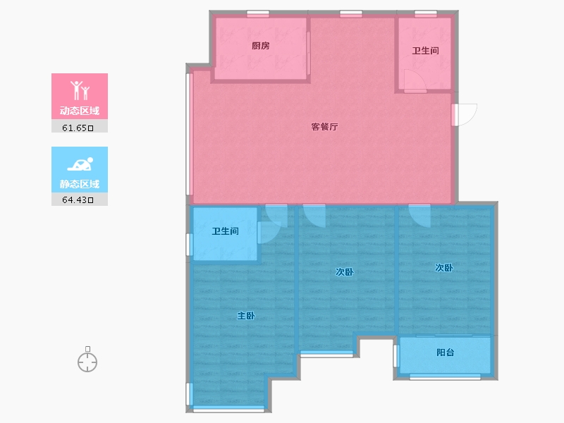 江苏省-常州市-新城长岛-103.62-户型库-动静分区