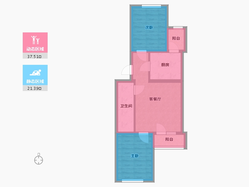 北京-北京市-西二旗智学苑-50.00-户型库-动静分区