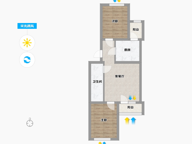 北京-北京市-西二旗智学苑-50.00-户型库-采光通风