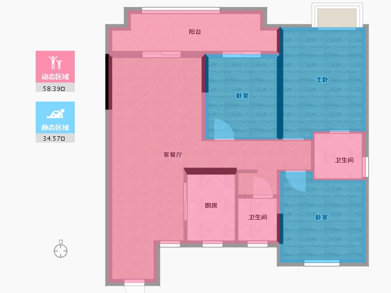 江苏省-无锡市-时光氿樾-92.00-户型库-动静分区