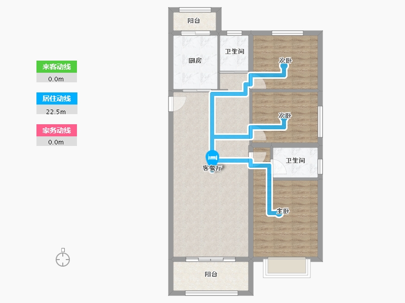 河北省-张家口市-碧桂园天玺-104.00-户型库-动静线