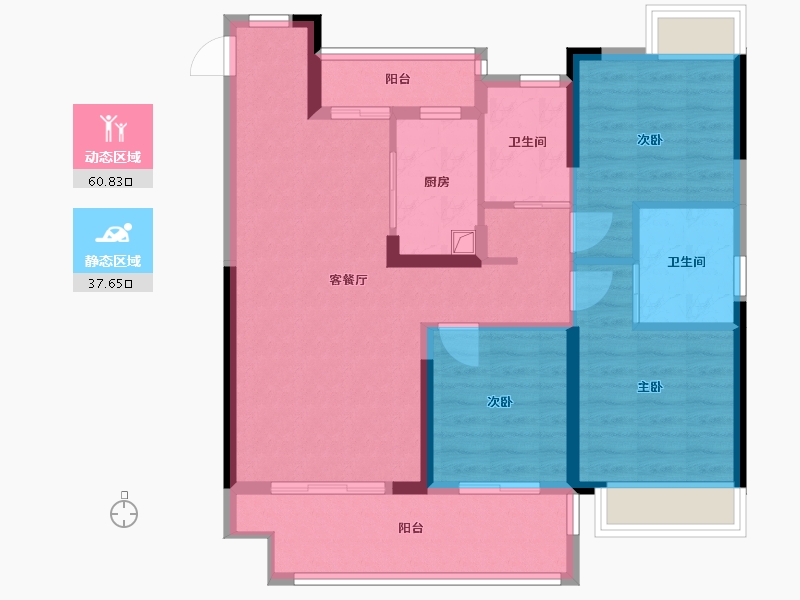 湖北省-荆州市-荆江之星-92.80-户型库-动静分区