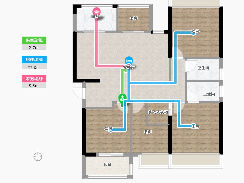 福建省-福州市-永泰武夷澜庭-94.18-户型库-动静线