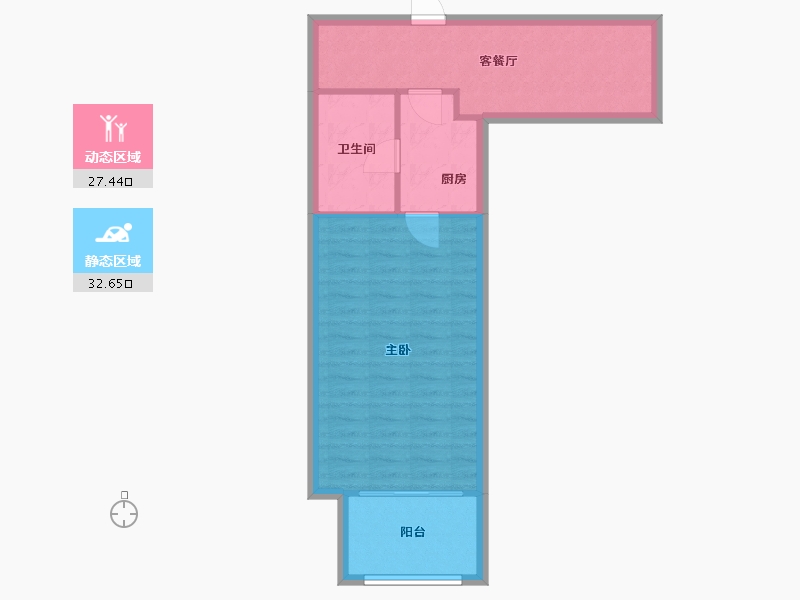 山东省-青岛市-万达公馆A1-54.32-户型库-动静分区