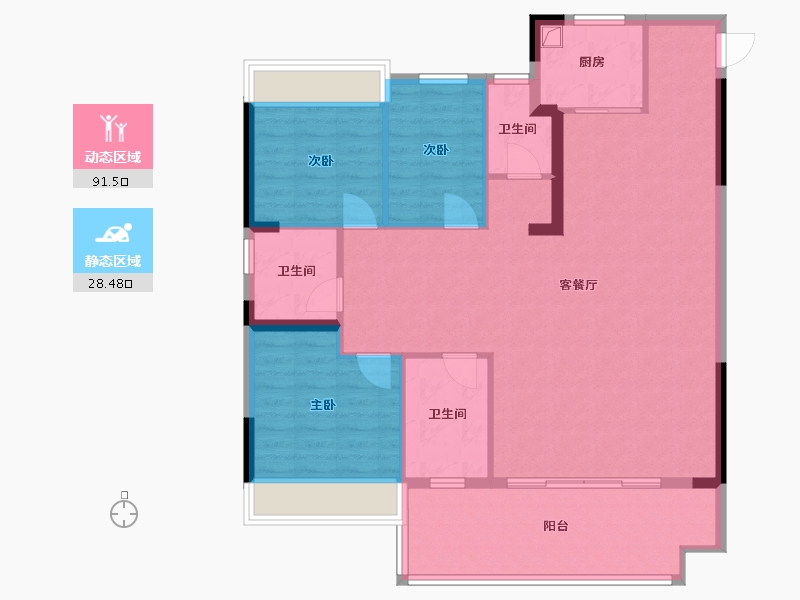 湖北省-恩施土家族苗族自治州-藏龙源著-100.00-户型库-动静分区