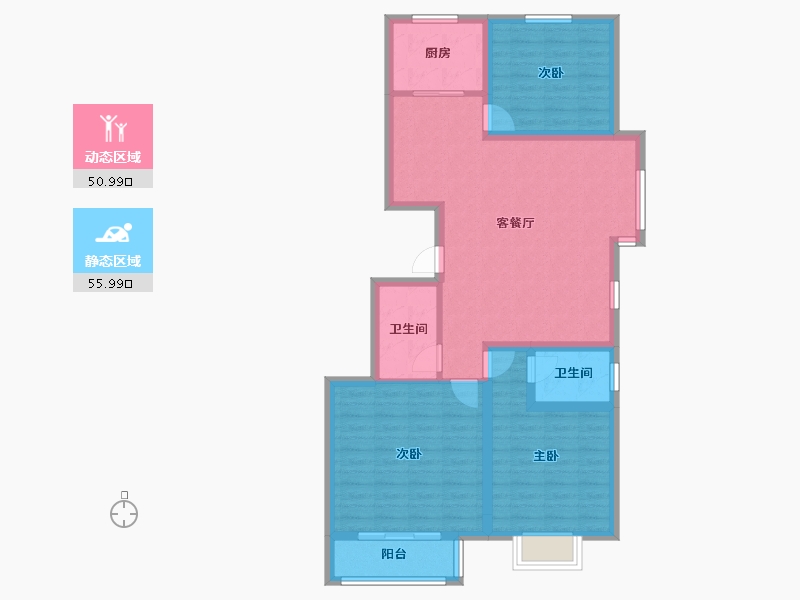 河北省-承德市-万华小区(C区)-96.00-户型库-动静分区