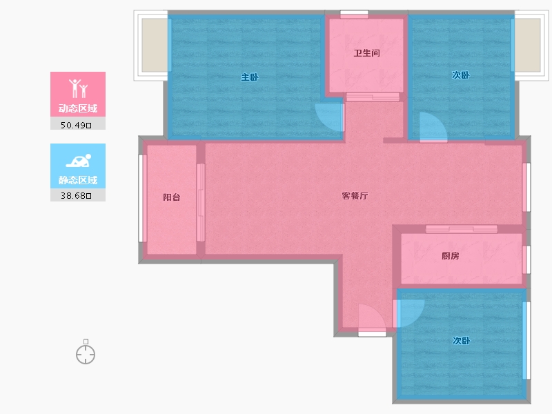 安徽省-马鞍山市-恒生阳光城-98.00-户型库-动静分区