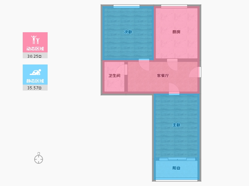 甘肃省-兰州市-飞天家属院-38.10-户型库-动静分区