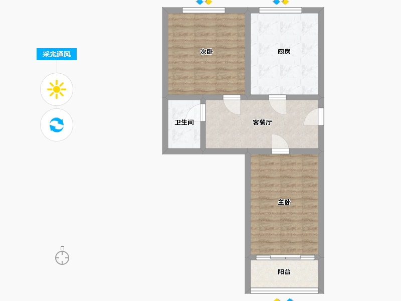 甘肃省-兰州市-飞天家属院-38.10-户型库-采光通风