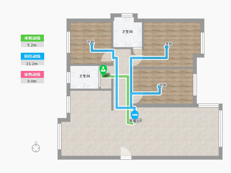 湖北省-黄石市-天行御景名门-92.00-户型库-动静线