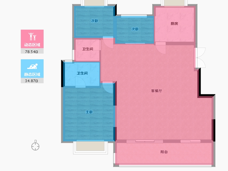 贵州省-贵阳市-中南林越-124.80-户型库-动静分区