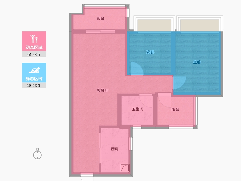 广东省-广州市-融创华府-60.00-户型库-动静分区