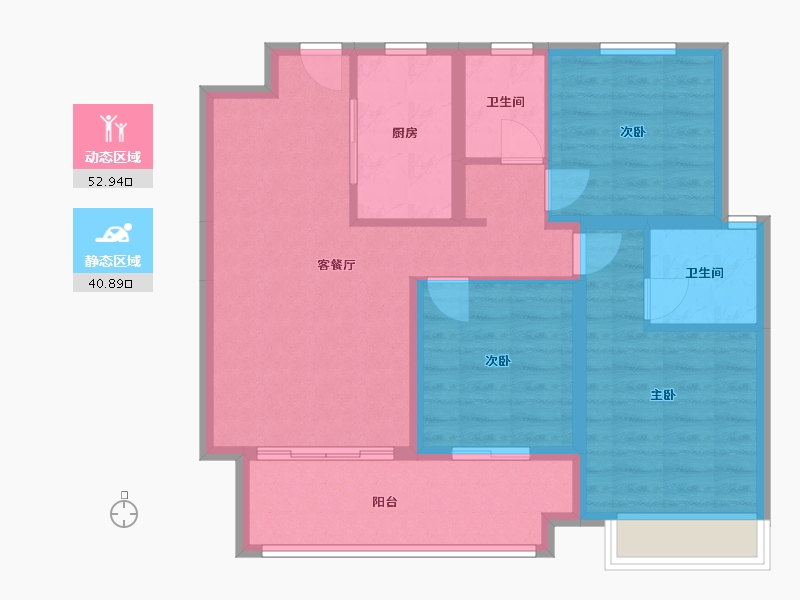 山东省-聊城市-谷山壹号-93.97-户型库-动静分区