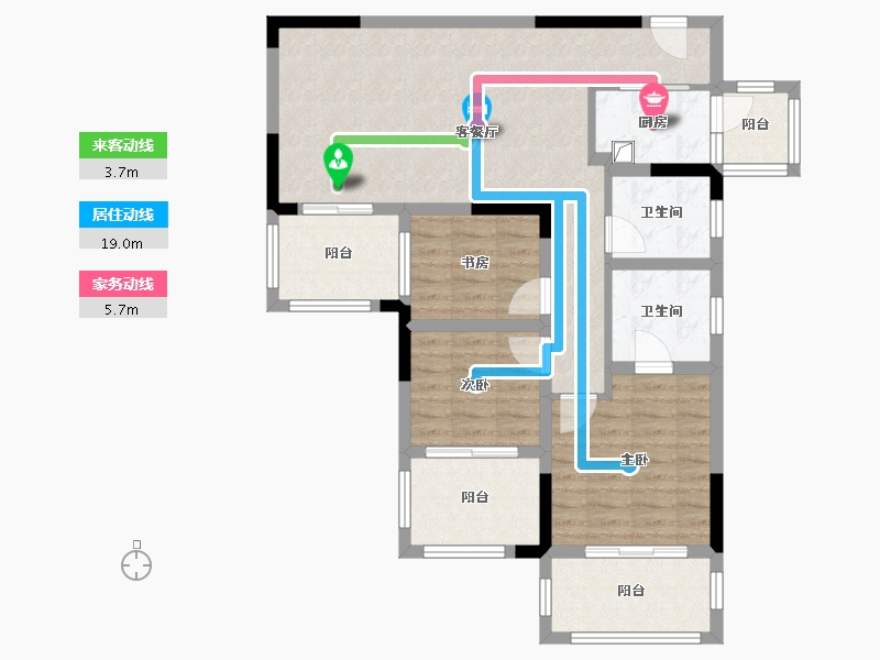 四川省-南充市-中环岛-90.47-户型库-动静线