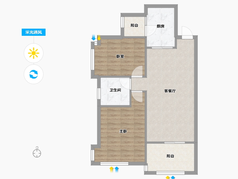 山西省-太原市-太原恒大绿洲-东区-77.12-户型库-采光通风