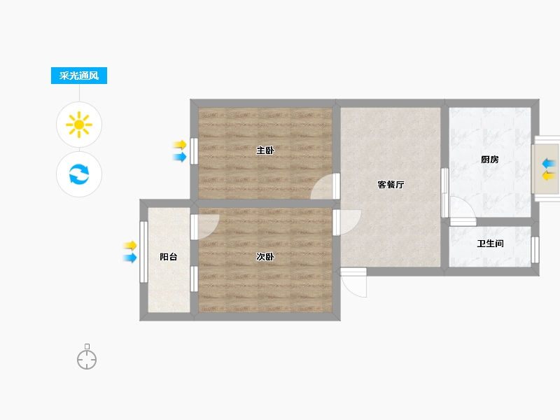 江西省-南昌市-广电小区-55.20-户型库-采光通风