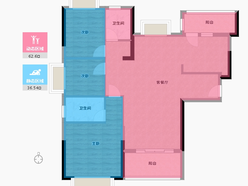 湖南省-岳阳市-恒大养生谷-118.00-户型库-动静分区