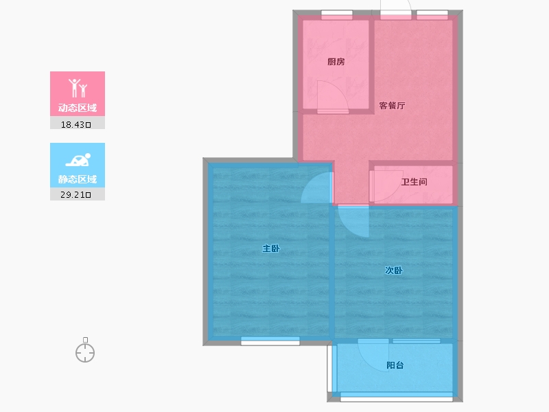 北京-北京市-同福夹道小区-51.20-户型库-动静分区