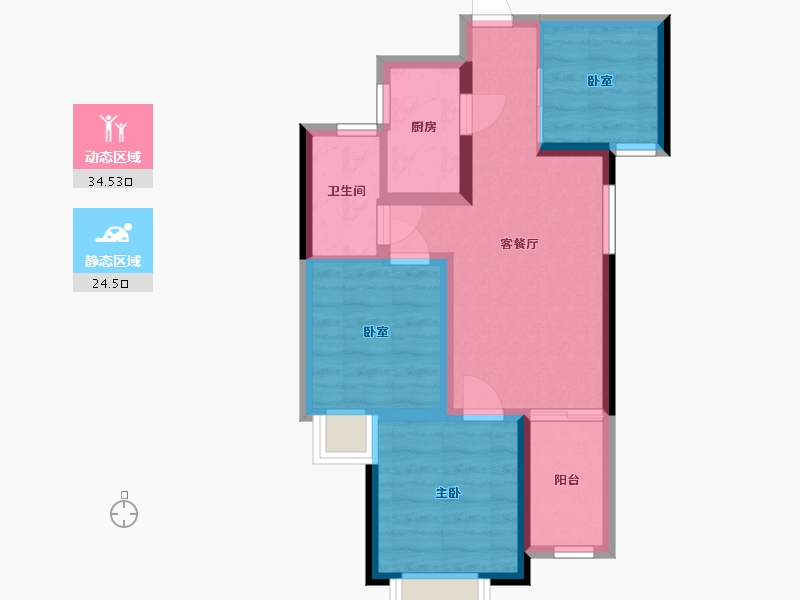 河南省-郑州市-佳田未来新城-71.20-户型库-动静分区