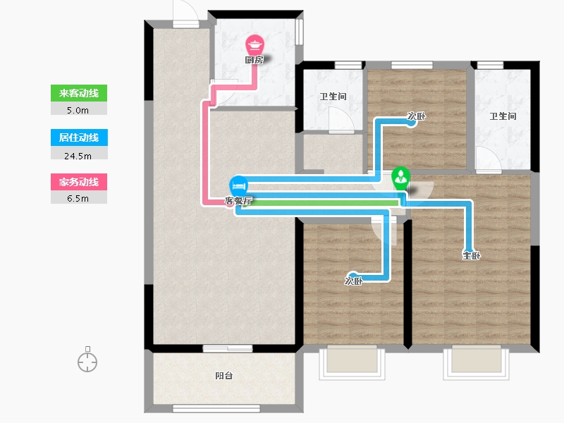 河南省-新乡市-立拓华府-104.00-户型库-动静线