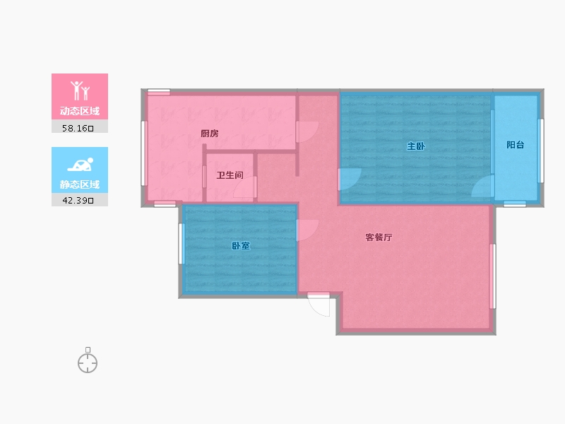 河南省-郑州市-南阳路217号院-86.00-户型库-动静分区