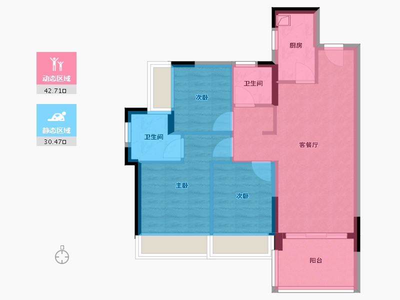 广东省-深圳市-东岸雅居-71.20-户型库-动静分区