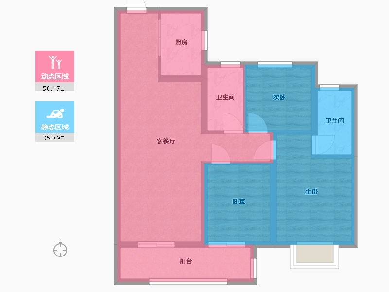 浙江省-宁波市-龙光久誉慈郡  -76.00-户型库-动静分区