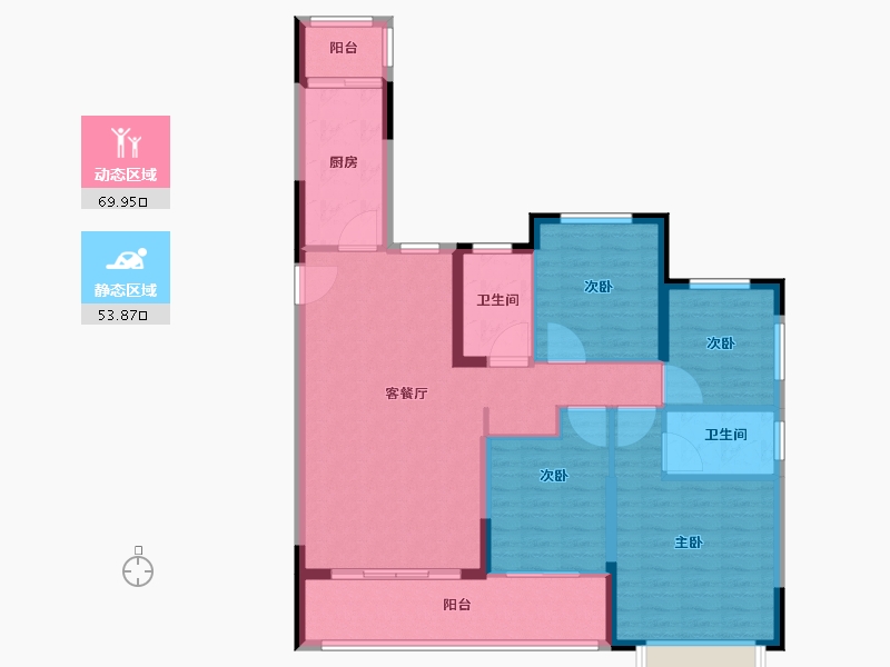 浙江省-绍兴市-芯馨雅园-112.00-户型库-动静分区