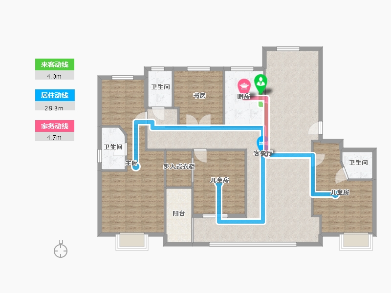 浙江省-嘉兴市-云上里-155.00-户型库-动静线