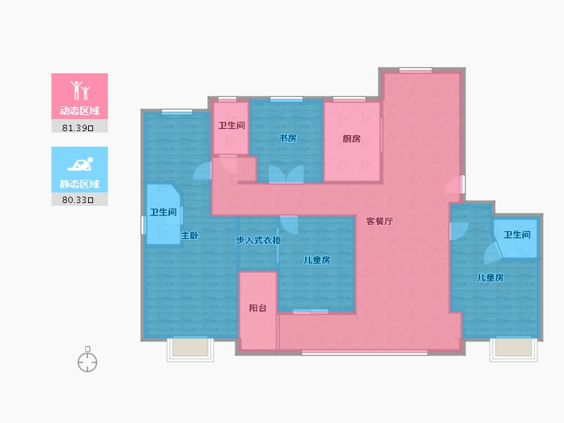 浙江省-嘉兴市-云上里-155.00-户型库-动静分区