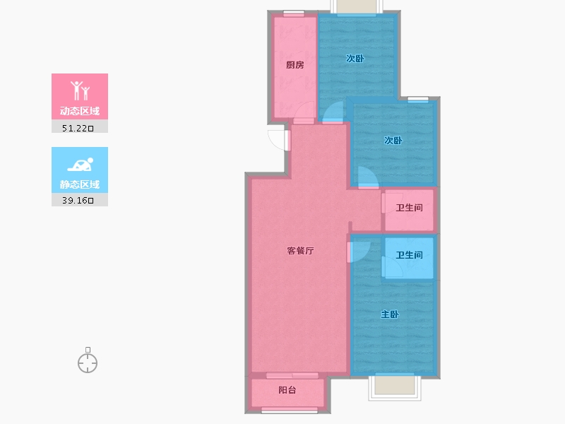 河北省-廊坊市-明德苑-96.00-户型库-动静分区