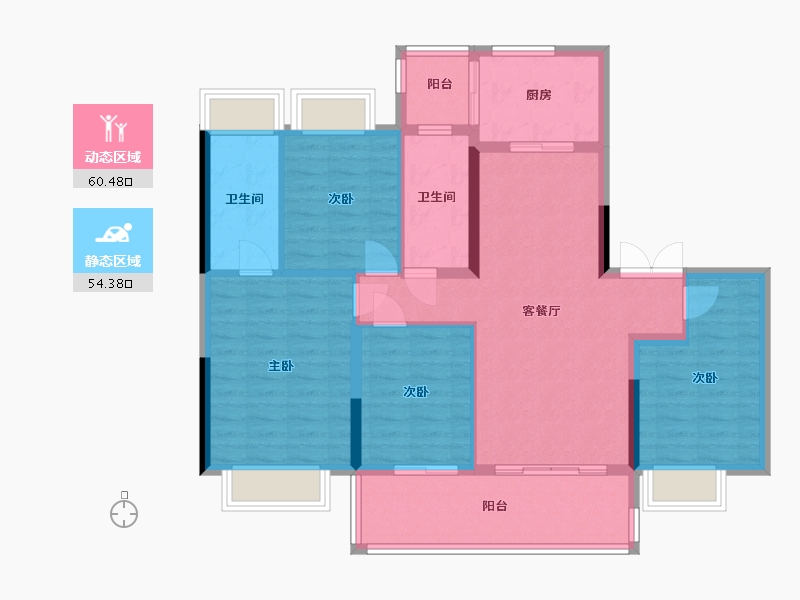 江苏省-南通市-北纬31度-101.83-户型库-动静分区