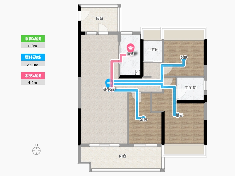 湖北省-咸宁市-碧桂园城市之光营销中心-100.00-户型库-动静线