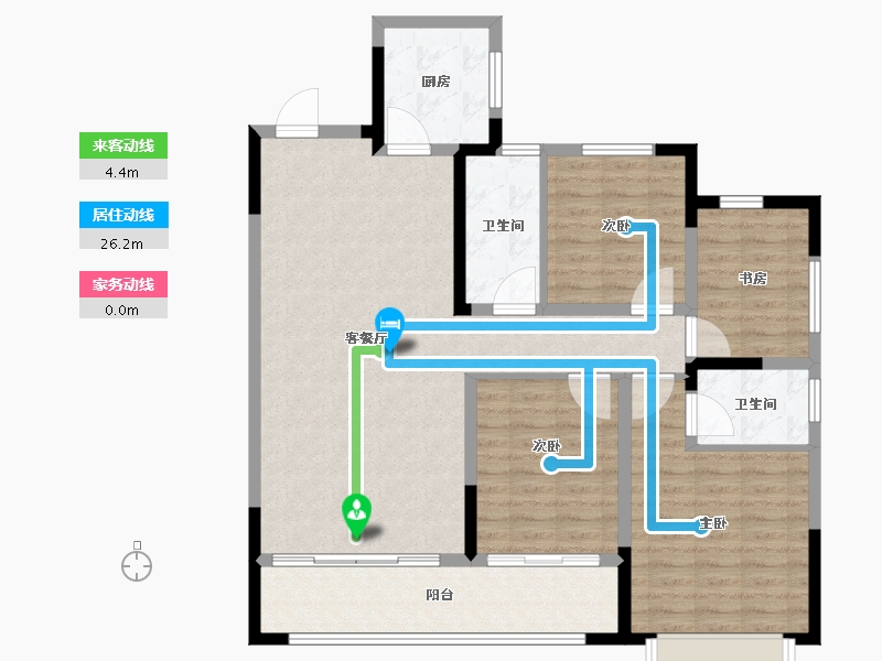 山东省-潍坊市-中房爱悦城鸿府-112.80-户型库-动静线