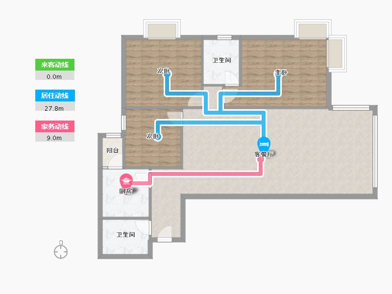 贵州省-贵阳市-枫林小区-120.00-户型库-动静线