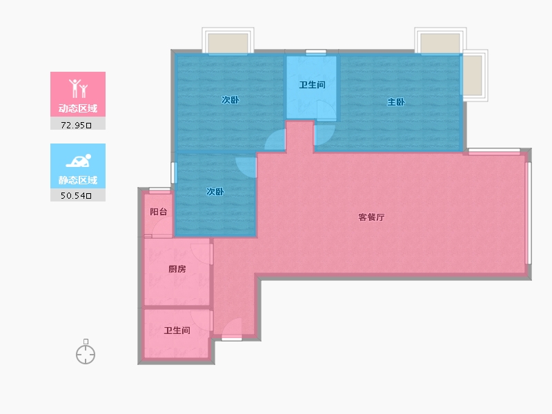 贵州省-贵阳市-枫林小区-120.00-户型库-动静分区