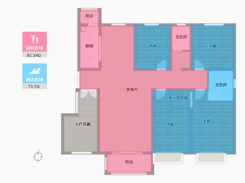 河北省-石家庄市-荣成世家小区-151.91-户型库-动静分区