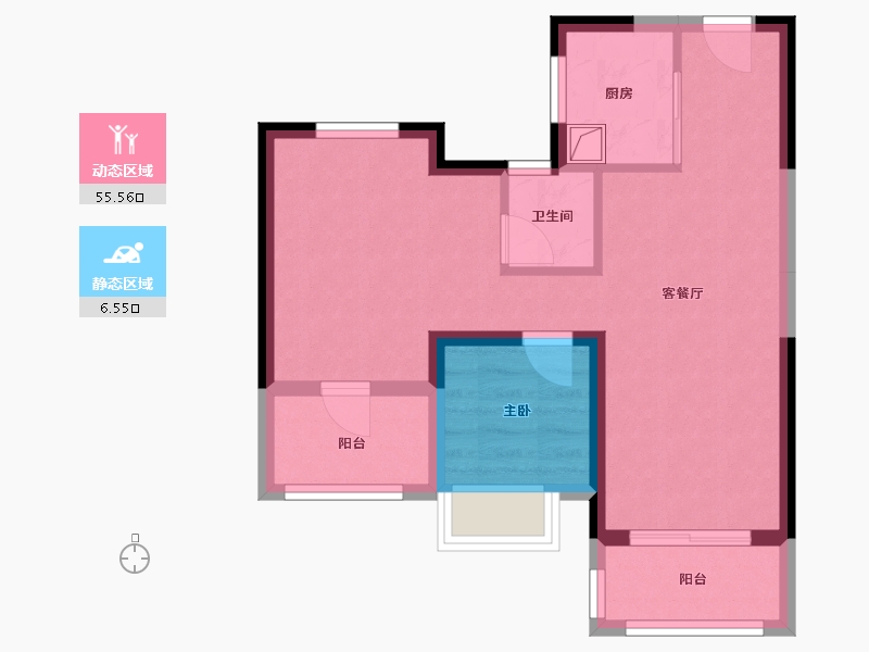 福建省-厦门市-建发和悦-62.40-户型库-动静分区