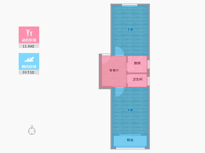 江苏省-南京市-凤凰街小区-49.83-户型库-动静分区