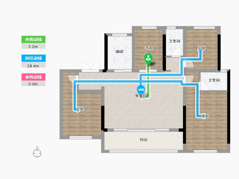 福建省-福州市-珑府天禧-140.00-户型库-动静线