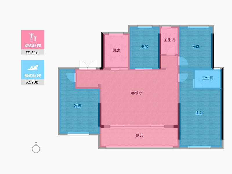 福建省-福州市-珑府天禧-140.00-户型库-动静分区